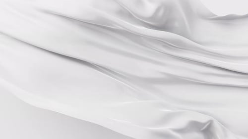 Abstract White Flowing Fabric Background Animation