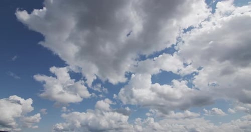 Beautiful Blue Sky With Clouds Background.