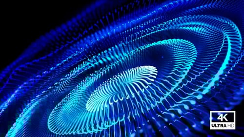 Onda de partículas azuis em loop V5