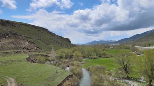 aerial green nature landscape
