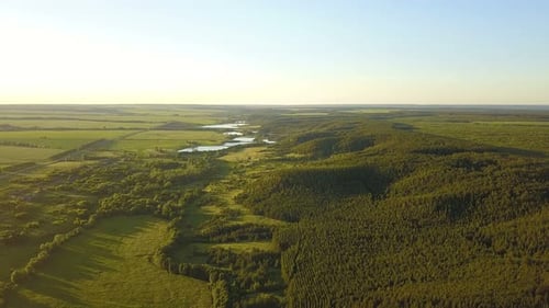 Village And Lake