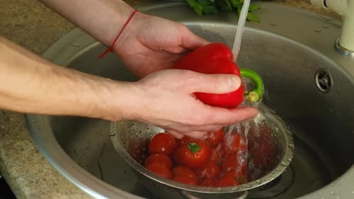 Wash Vegetables Under the Tap