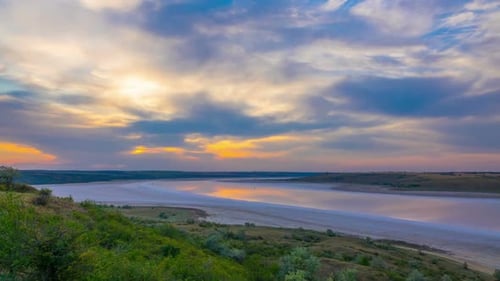 Beautiful Sunset over the Salt Lake