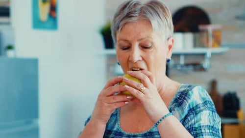 Eating Green Apple