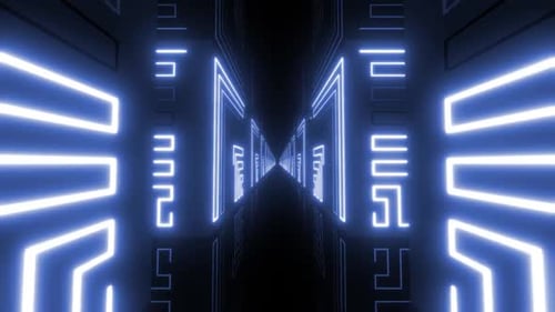 Neon Stroke Corridors 4k