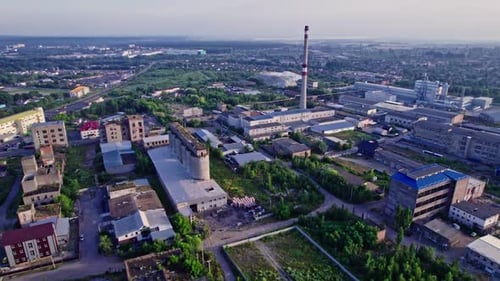 Industrial Exterior of a Factory