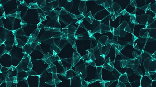 Animation of fractal white lines on a black background. Concept of futuristic animation.