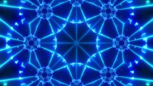 Vj Blue Laser Lamp Flash Light Background Loop 4K 04