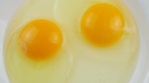 Close up of egg yolk