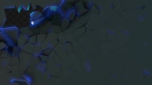 Futuristic Digital Wall Break Transition Reveal