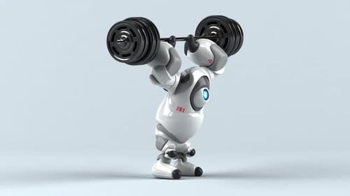 Fun big robot with weights
