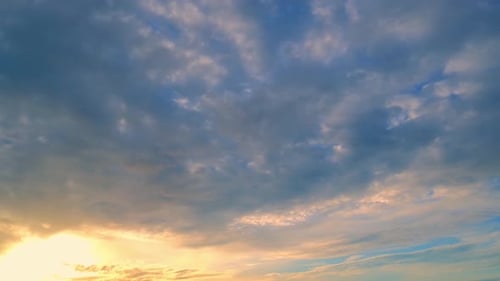 Dramatic Sky with Clouds at Sunrise or Sunset