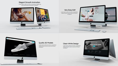 Minimal Website Presentation Mockup for Business Showcase