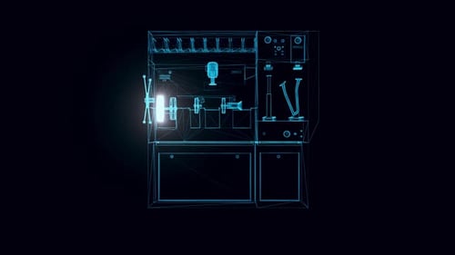 Equipment For Repairing Shoes Hologram Rotating 4k