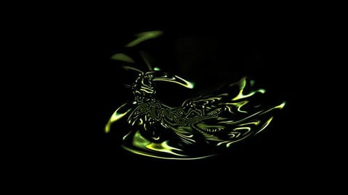 Abstract magic animation of liquid fantastic shapes