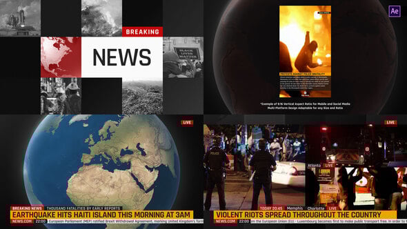 Multi-Platform NEWS Graphics ToolKit, Broadcast Packages ft. 3d ...