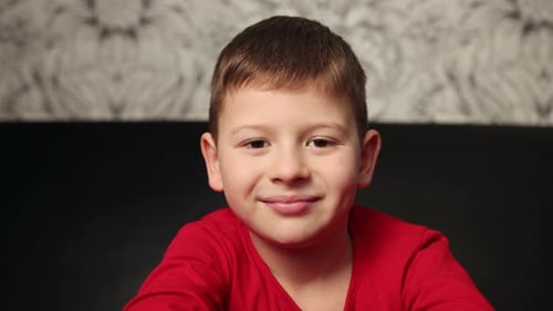 Happy Young Child Smiling Close Up Portrait