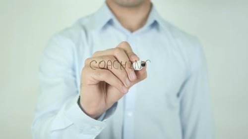 Writing Coaching on Clear Surface, Close Up