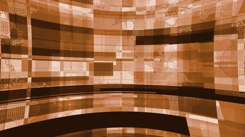 Digital World Map Geometric Abstract Looping Background