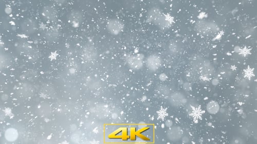 Beautiful Winter Snowfall Background with Realistic Snowflakes