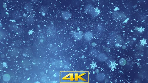 Abstract Falling Snowflakes Particle Winter Background