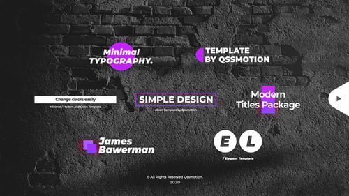 Minimal Titles and Lower Thirds