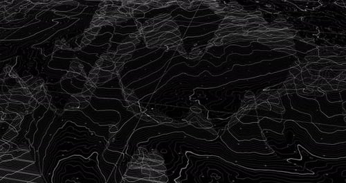 Animated Abstract Topographic Contour Map Lines Background