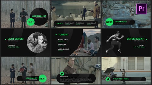 Modern Broadcast Graphics Kit with Smooth Lower Thirds