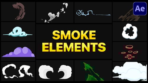 Cartoon Smoke and Fluid Cloud Element Animations