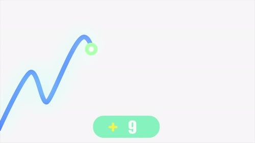 Business Blue Line Growing And Stock Economy 4K