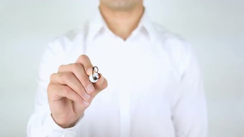 Adult Writing Best Deal on Clear Surface