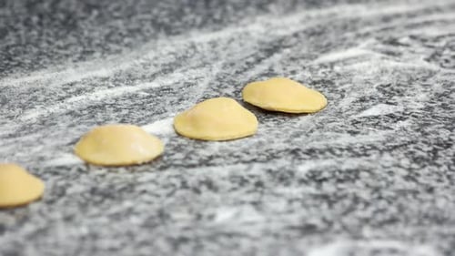Raw Ravioli Close Up