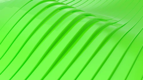 Abstract background with green wavy stripes