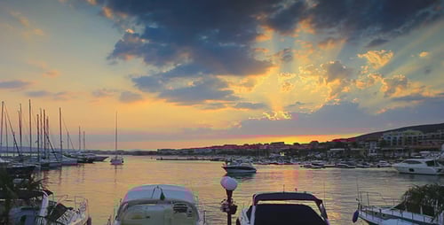 Sunset Over The Marina