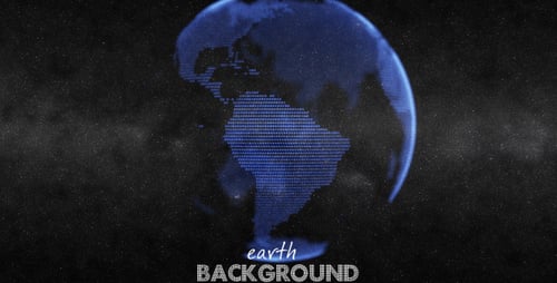 Futuristic Digital Earth Globe Rotation Background