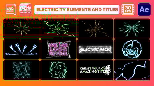 Electricity Elements And Titles | After Effects