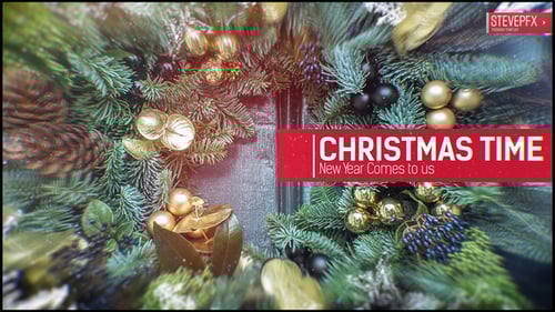 Festive Winter Holiday Slideshow with Cinematic Frosted Transitions