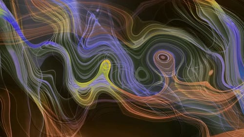Colorful Abstract Fluid Lines Organic Motion Background