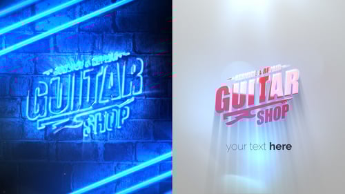 Grunge Neon Logo Reveal