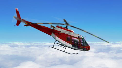 Realistic 3D Helicopter Flying with Alpha Channel Animation
