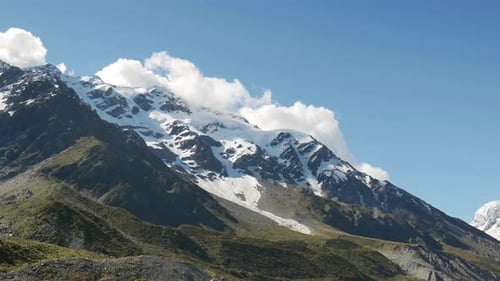 Panning shot Mount Cook