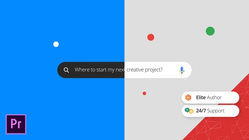 Elegant Dots Search Logo | For Premiere Pro