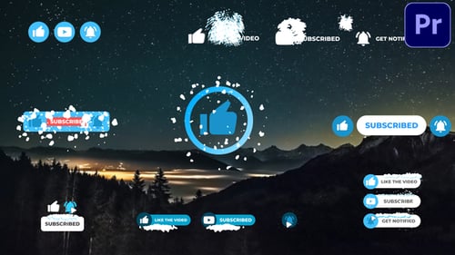 Snowy Social Media Subscribe Button Pack