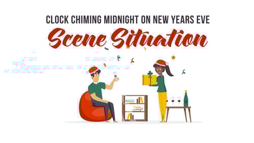 El reloj suena a medianoche en Nochevieja - Explainer Elements