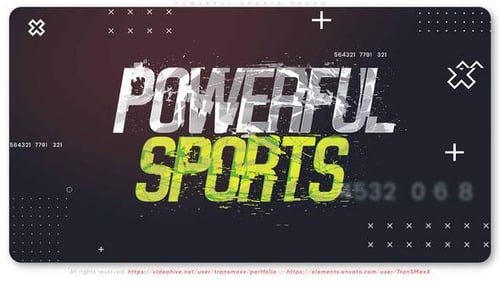Dynamic Glitch Sports Promo Opener