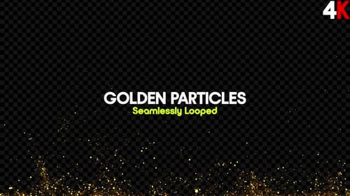 Sparkling Golden Particles Rising Up Seamless Loop