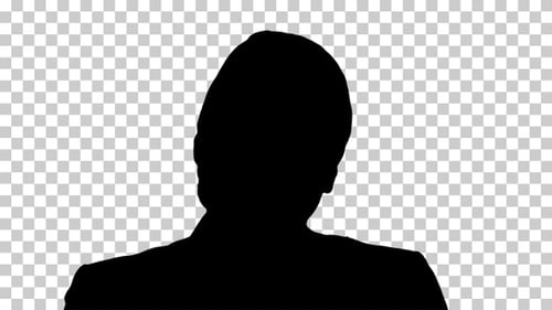 Mulher silhueta, canal alfa