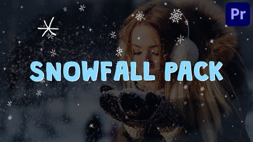 Cartoon Snowfall | Premiere Pro MOGRT