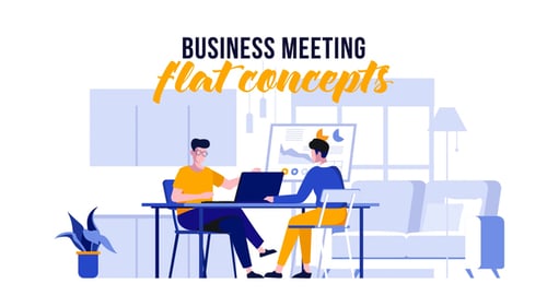 Reunión de negocios - Flat Concept