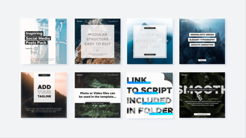 Social Media Posts Pack, Video Displays ft. social media posts & social ...